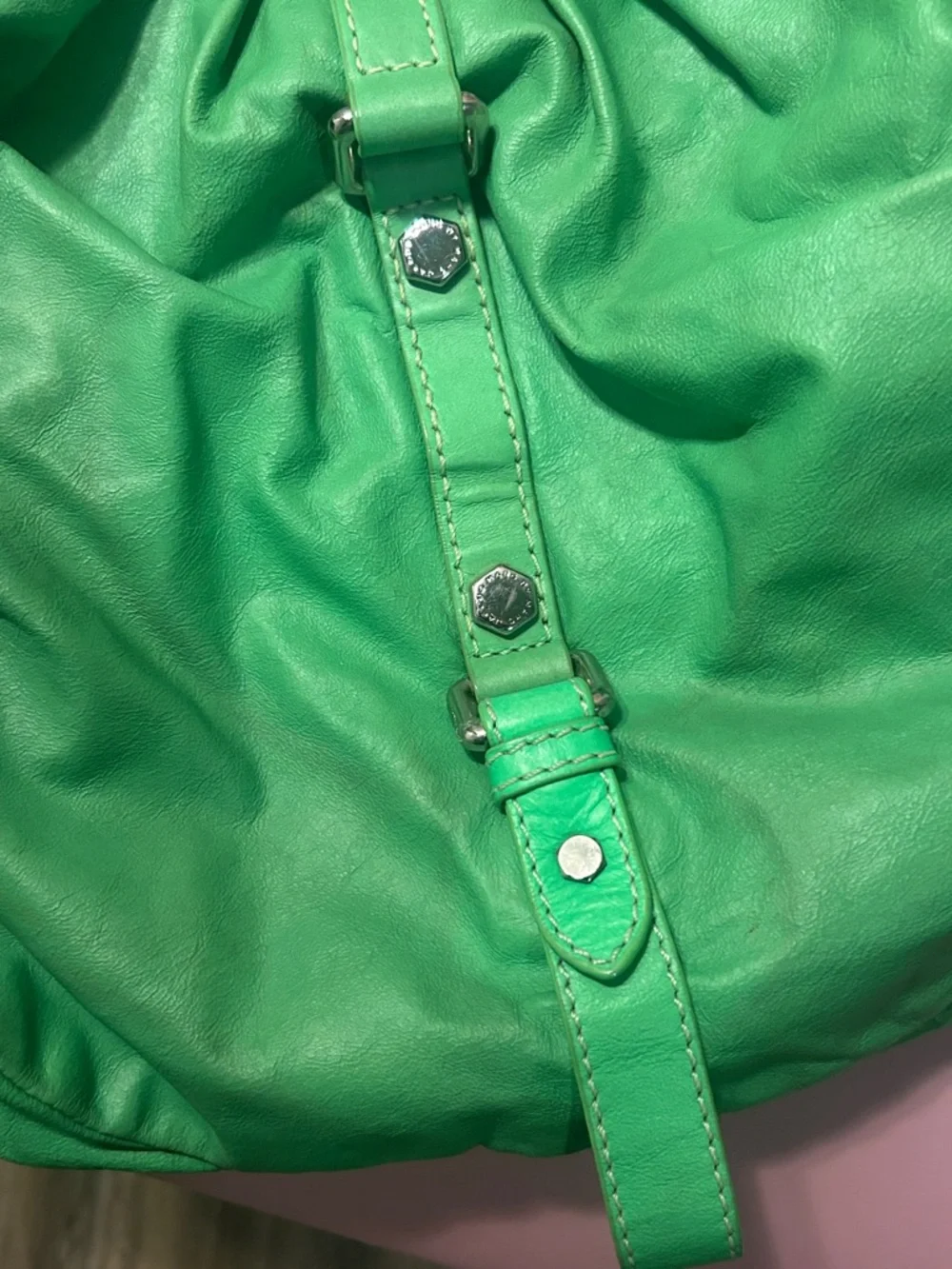 Marc by Marc Jacobs Neon Green Leather Hobo Bag - Picture 4 of 12